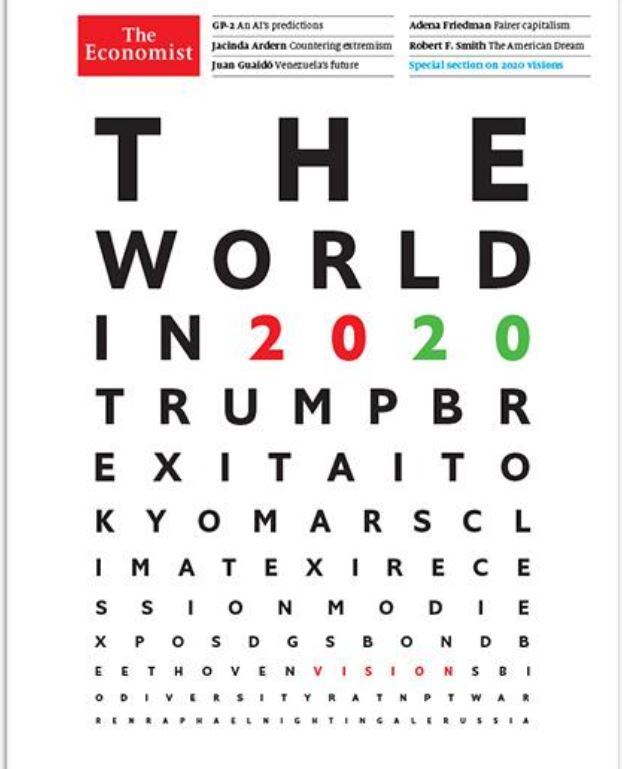 La « Une  » de The Economist. Le monde en 2020 !