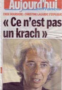 lagarde ceci n'est pas un krach